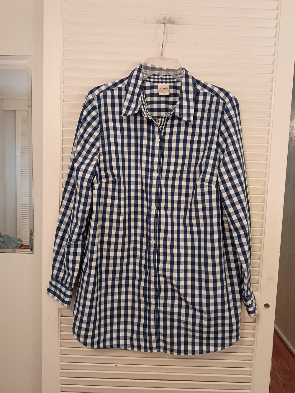 Blair Blue and White Gingham Button-Down Shirt - Picture 2 of 6